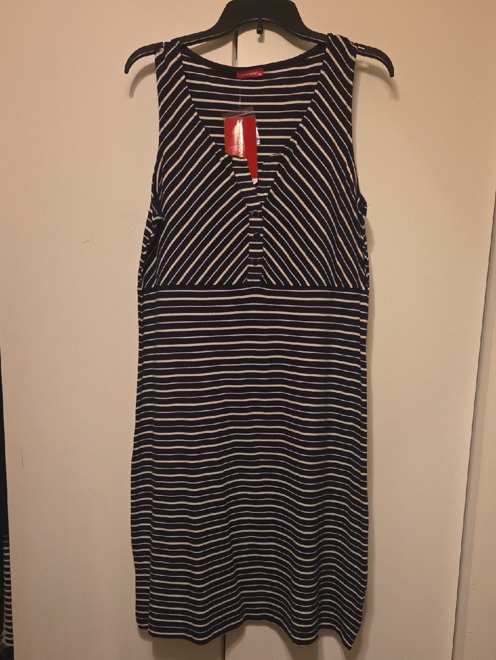 Black and White Striped Sleeveless Midi Dress By LC WAIKIKI